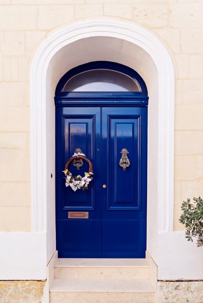 blue entry door replacement