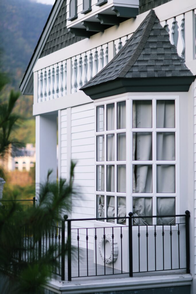 exterior of a bay window